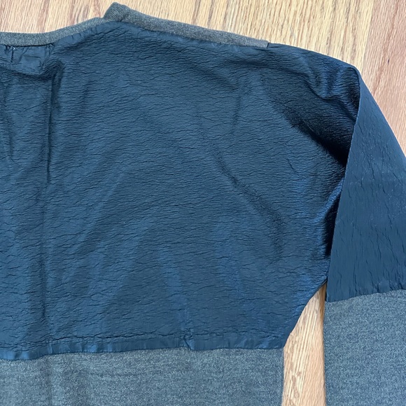 YAL NEW YORK OLIVE & LEATHER TOP - Picture 8 of 10